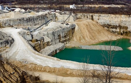 Limestone Quarry - view from the top of the wall Stock Photo - Budget Royalty-Free & Subscription, Code: 400-04378644