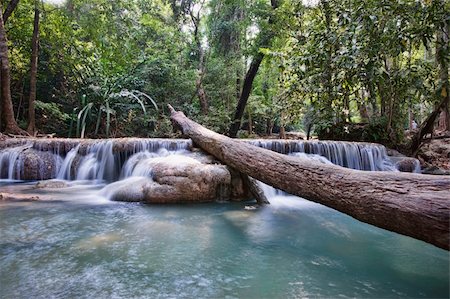 simsearch:400-05722881,k - beautiful waterfall cascades in erawan kanachanburi thailand Stock Photo - Budget Royalty-Free & Subscription, Code: 400-04378658