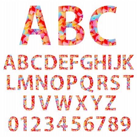simsearch:400-04210608,k - Alphabet design in a colorful style. Stock Photo - Budget Royalty-Free & Subscription, Code: 400-04378957