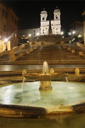 simsearch:400-06924255,k - Piazza di Spagna of night in Rome, Italy Stock Photo - Budget Royalty-Free & Subscription, Code: 400-04379219
