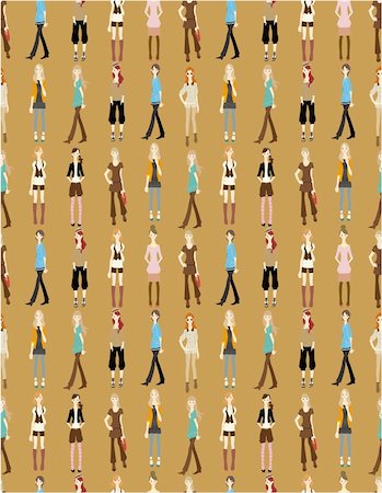 simsearch:400-04337140,k - seamless young girl pattern Stock Photo - Budget Royalty-Free & Subscription, Code: 400-04379517