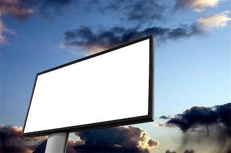 simsearch:400-04770005,k - White billboard advertisement Stock Photo - Budget Royalty-Free & Subscription, Code: 400-04379628