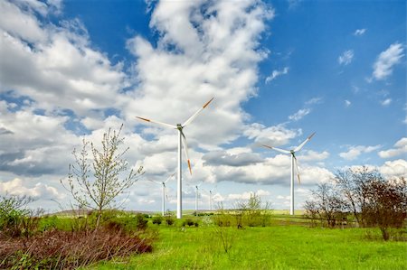 simsearch:400-05319608,k - Country panorama with turbines Stock Photo - Budget Royalty-Free & Subscription, Code: 400-04379815