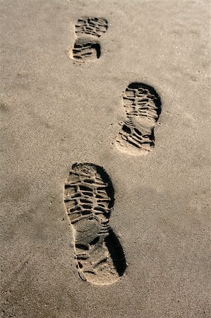 footprint shoe on beach brown sand texture print perspective Stock Photo - Budget Royalty-Free & Subscription, Code: 400-04370906