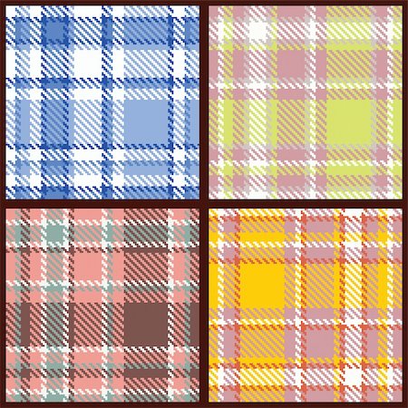 pink plaid pattern - set of seamless checkered vector pattern Stock Photo - Budget Royalty-Free & Subscription, Code: 400-04371197