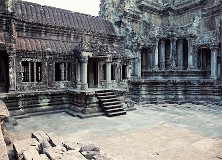 simsearch:400-04592511,k - photo Angkor Wat - ancient Khmer temple in Cambodia. UNESCO world heritage site Stock Photo - Budget Royalty-Free & Subscription, Code: 400-04371941