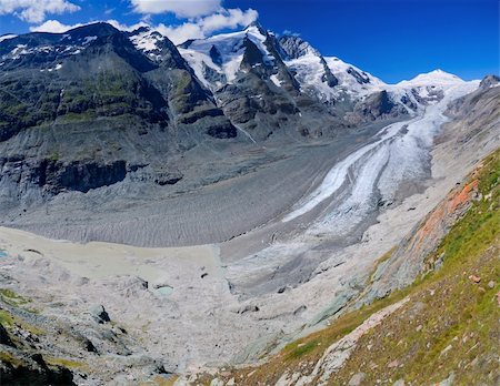 simsearch:400-05271081,k - Glacier on Grossglockner, summer in Austria. Panorama Photographie de stock - Aubaine LD & Abonnement, Code: 400-04372872