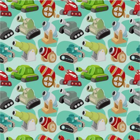 simsearch:400-04912674,k - cartoon Tank/Cannon Weapon  seamless pattern Stock Photo - Budget Royalty-Free & Subscription, Code: 400-04373213