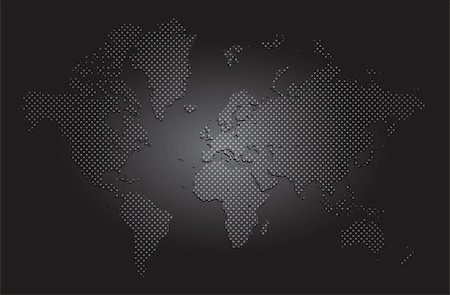 earth globe line art - DOTTED WORLD MAP Stock Photo - Budget Royalty-Free & Subscription, Code: 400-04373893