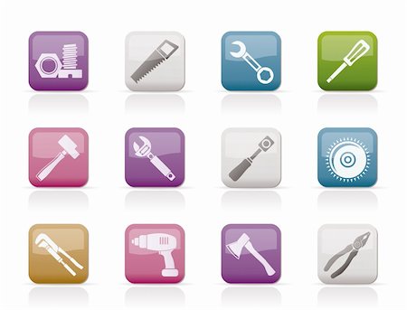 school and office tools icons- vector icon set Stock Photo - Budget Royalty-Free & Subscription, Code: 400-04386438