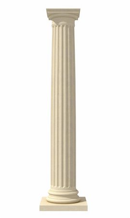 designs for decoration of pillars - Classic column isolated on white background - rendering Stock Photo - Budget Royalty-Free & Subscription, Code: 400-04386606