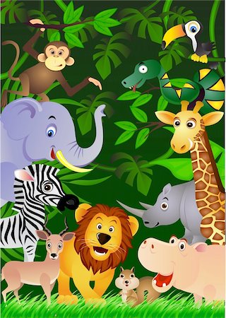 Animal in the tropical jungle Stock Photo - Budget Royalty-Free & Subscription, Code: 400-04386982