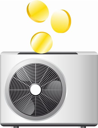 illustration of an air conditioning system Stock Photo - Budget Royalty-Free & Subscription, Code: 400-04388474
