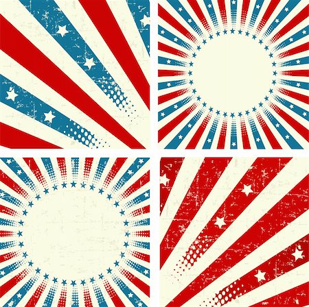 Illustration  of set of patriotic background Stock Photo - Budget Royalty-Free & Subscription, Code: 400-04388530