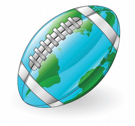 simsearch:400-05387122,k - World globe American football ball concept illustration Stock Photo - Budget Royalty-Free & Subscription, Code: 400-04389906