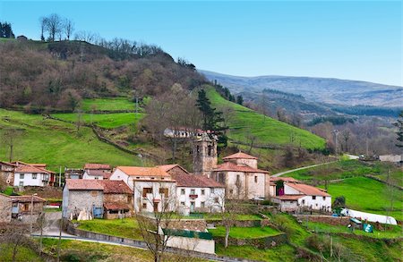 simsearch:400-05711931,k - Little Spanish Medieval Town on the Slopes of The Pyrenees Stock Photo - Budget Royalty-Free & Subscription, Code: 400-04380172