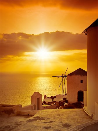 simsearch:400-05712981,k - An image of the sunset at Santorini island of Greece Stock Photo - Budget Royalty-Free & Subscription, Code: 400-04381119