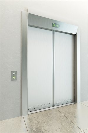 simsearch:400-04333419,k - modern elevator with closed doors Stock Photo - Budget Royalty-Free & Subscription, Code: 400-04381386
