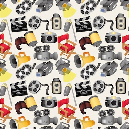 simsearch:400-04412576,k - cartoon movie equipment seamless pattern Stock Photo - Budget Royalty-Free & Subscription, Code: 400-04381757