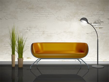 An image of a nice sofa grunge wall Stock Photo - Budget Royalty-Free & Subscription, Code: 400-04382747