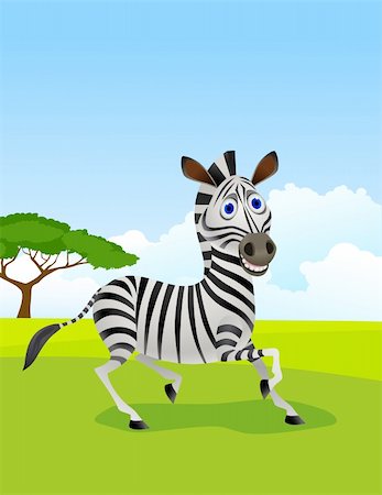 simsearch:400-04382902,k - Zebra cartoon Stock Photo - Budget Royalty-Free & Subscription, Code: 400-04382785