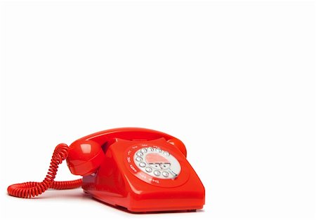 Fashion red phone on a white background Photographie de stock - Aubaine LD & Abonnement, Code: 400-04383120