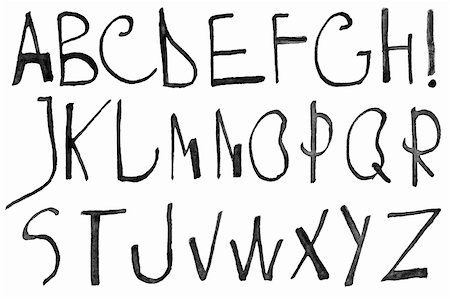simsearch:400-04281403,k - Hand written black ink alphabet Stock Photo - Budget Royalty-Free & Subscription, Code: 400-04383194