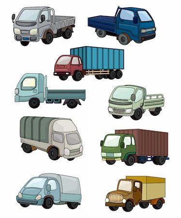 simsearch:400-06105473,k - cartoon truck icon Photographie de stock - Aubaine LD & Abonnement, Code: 400-04383530