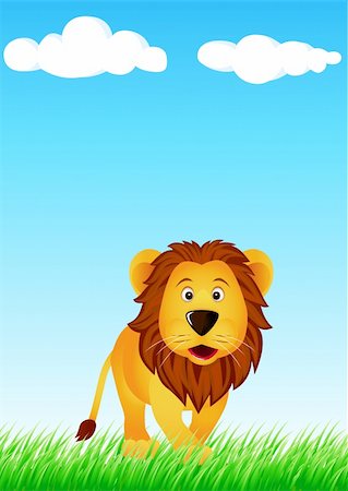 simsearch:400-04382902,k - Lion vector cartoon Stock Photo - Budget Royalty-Free & Subscription, Code: 400-04394093