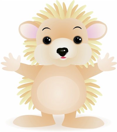 Hedgehog cartoon Stock Photo - Budget Royalty-Free & Subscription, Code: 400-04394307