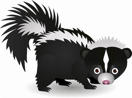 simsearch:400-04227154,k - Vector illustration of skunk cartoon Stock Photo - Budget Royalty-Free & Subscription, Code: 400-04394354