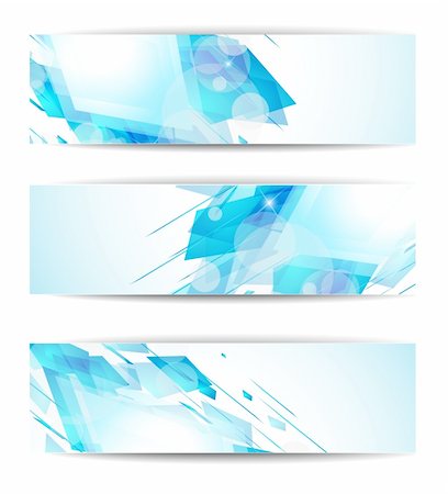 Set of abstract modern header banner for business flyer or website Stock Photo - Budget Royalty-Free & Subscription, Code: 400-04394815