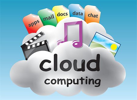 server connection icon - Cloud computing concept based on the idea of the abstract location of data and abstract computing somewhere in the clouds Stock Photo - Budget Royalty-Free & Subscription, Code: 400-04397393