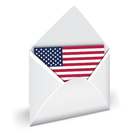 USA flag in opened envelope vector. Holiday independence background Stock Photo - Budget Royalty-Free & Subscription, Code: 400-04397440
