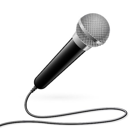 Microphone for Karaoke. Illustration on white background Stock Photo - Budget Royalty-Free & Subscription, Code: 400-04399430