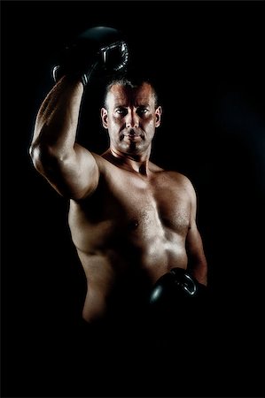 An image of a muscular male in a heroic pose Stock Photo - Budget Royalty-Free & Subscription, Code: 400-04399562