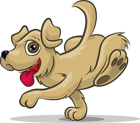 simsearch:400-06392340,k - A playful puppy dog runs with excitement and wagging tail. Stock Photo - Budget Royalty-Free & Subscription, Code: 400-04399714