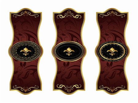 simsearch:400-05904254,k - Illustration set gold decorative frames - vector Stock Photo - Budget Royalty-Free & Subscription, Code: 400-04390472