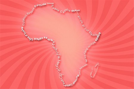 typograhpy Illustration of africa map Stock Photo - Budget Royalty-Free & Subscription, Code: 400-04390622