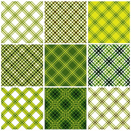 rhombus - Set of crossed lines textile seamless patterns. Vector backgrounds collection. Stock Photo - Budget Royalty-Free & Subscription, Code: 400-04390823