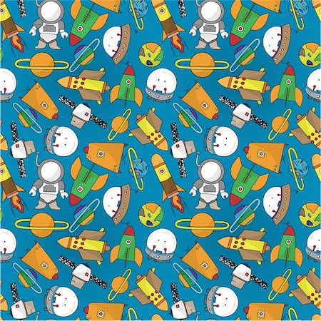 simsearch:400-06096808,k - seamless cartoon space pattern Stock Photo - Budget Royalty-Free & Subscription, Code: 400-04392394