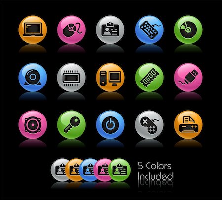 simsearch:400-04729472,k - The vector file includes 5 color versions for each icon in different layers. Stock Photo - Budget Royalty-Free & Subscription, Code: 400-04393324