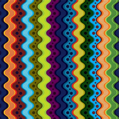 simsearch:400-05685192,k - Geometric wavy lined and dotted seamless pattern. Vector abstract repeat background. Bright and multicolored, useful and positive. Stock Photo - Budget Royalty-Free & Subscription, Code: 400-04393911