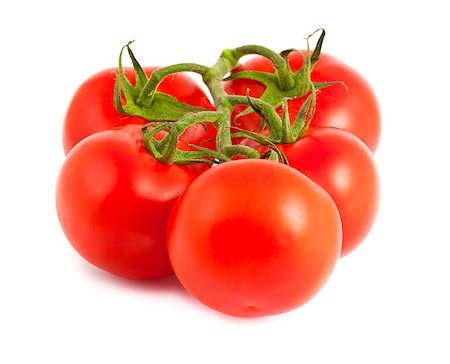 simsearch:400-04393672,k - Branch of tomatoes isolated on white background Stock Photo - Budget Royalty-Free & Subscription, Code: 400-04404677