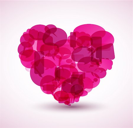 simsearch:859-03983201,k - Big heart made from pink cartoon bubbles Stock Photo - Budget Royalty-Free & Subscription, Code: 400-04405266