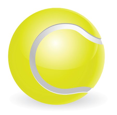 simsearch:400-04833689,k - An illustration of a traditional yellow tennis ball Stock Photo - Budget Royalty-Free & Subscription, Code: 400-04406141