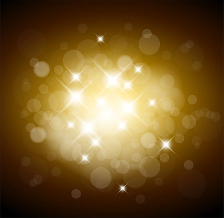 Golden  background with white lights and place for your text Stock Photo - Budget Royalty-Free & Subscription, Code: 400-04406289