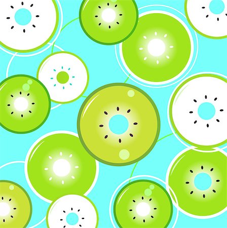 simsearch:400-05891431,k - Fresh taste of Kiwi pattern. Vector Illustration. Stock Photo - Budget Royalty-Free & Subscription, Code: 400-04406824