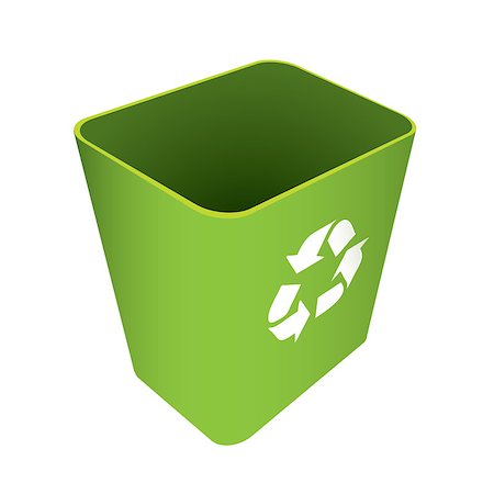 simsearch:400-04407139,k - Green waste recycle can or bin with symbol Stock Photo - Budget Royalty-Free & Subscription, Code: 400-04407139