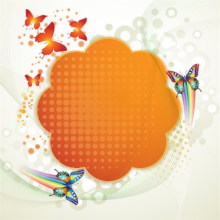 simsearch:400-06355883,k - Colorful background with butterflies Stock Photo - Budget Royalty-Free & Subscription, Code: 400-04407496